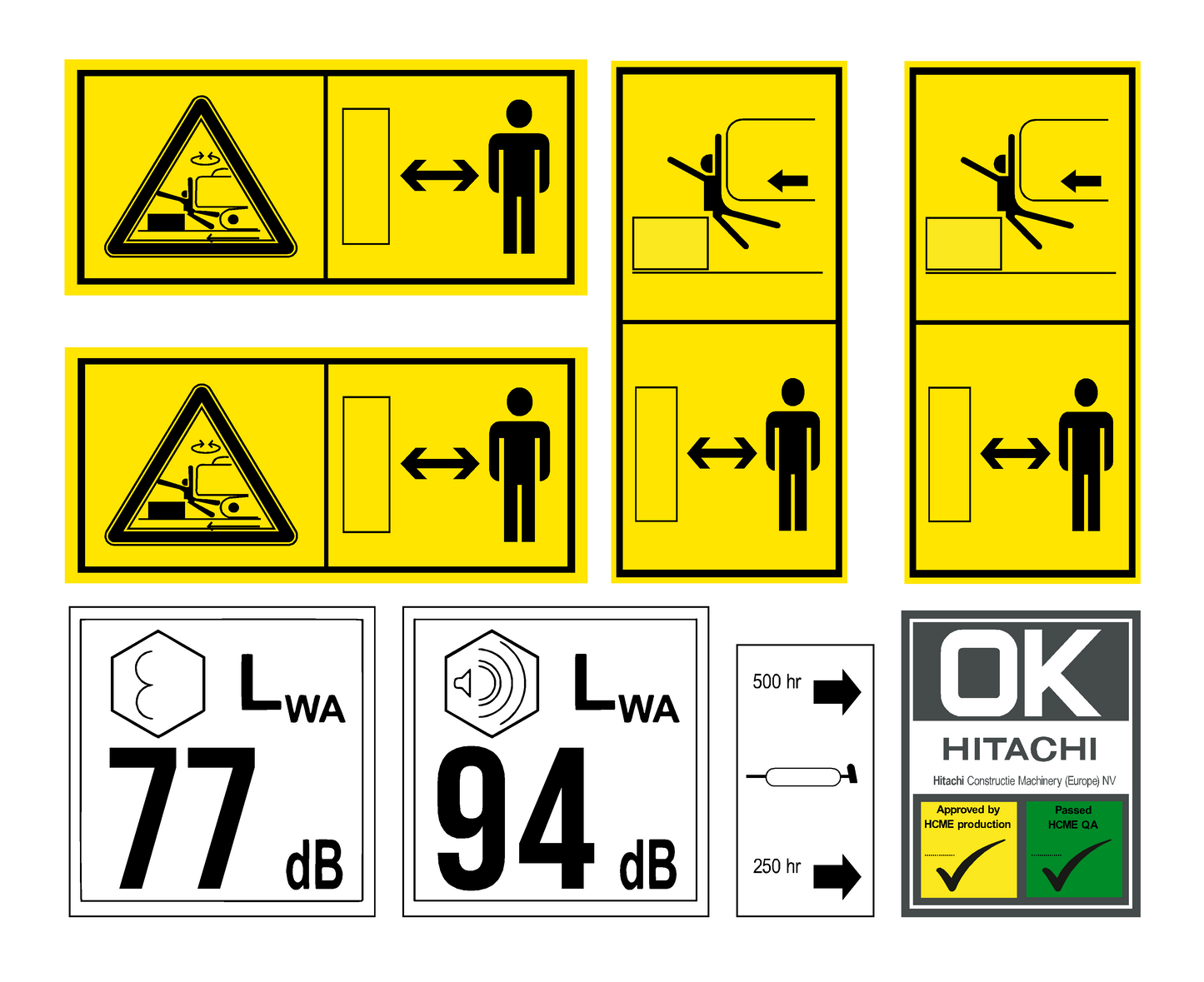 Hitachi Zaxis 30 Replica replacement decals